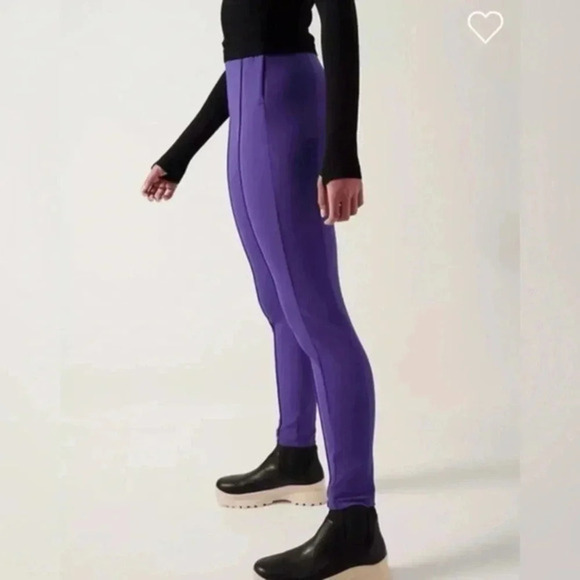 Athleta Womens Noble Blue Glacier Snow Skinny Pants Size 10 Petite